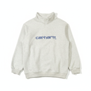 Moletom Script Half Zip Cinza Mescla