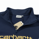 Moletom Script Half Zip Dark Blue