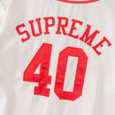 Supreme 40 Acres Twill Baseball Jersey (White)