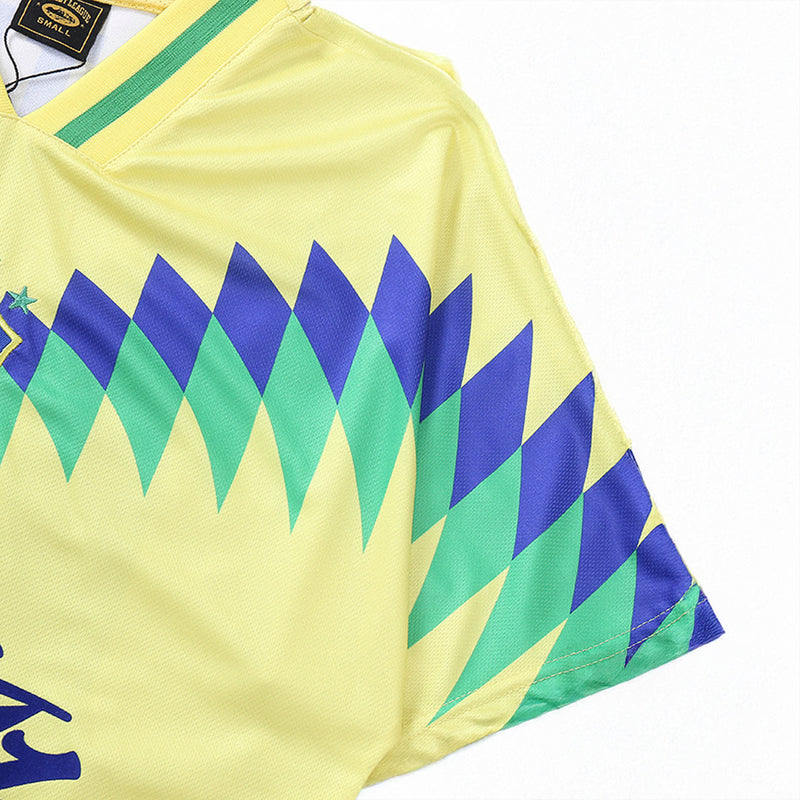 Camiseta Corteiz Jersey American Club Brazil (Amarela)