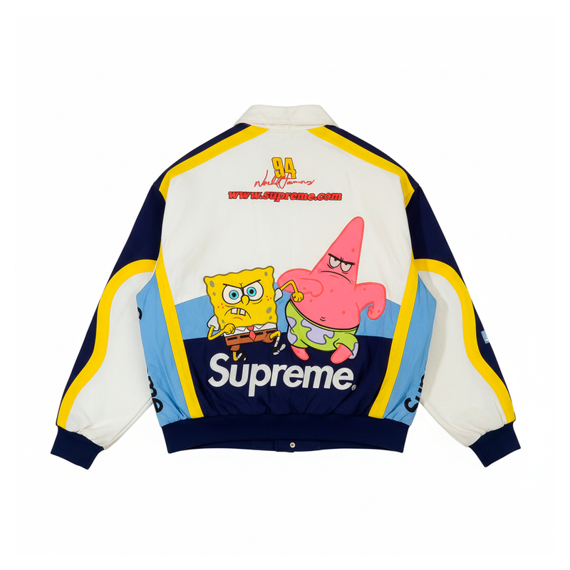 Spongebob Squarepants x Supreme Jaqueta Jeff Hamilton Racing White