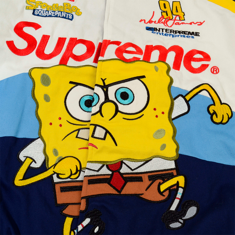 Spongebob Squarepants x Supreme Jaqueta Jeff Hamilton Racing White
