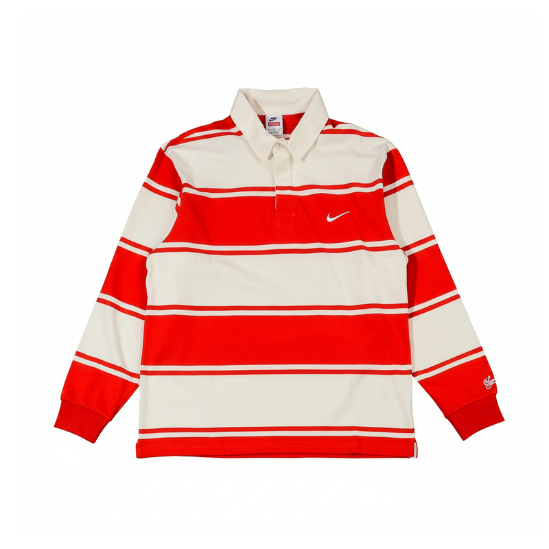 Supreme x Nike Stripe Rugby 'Red White'