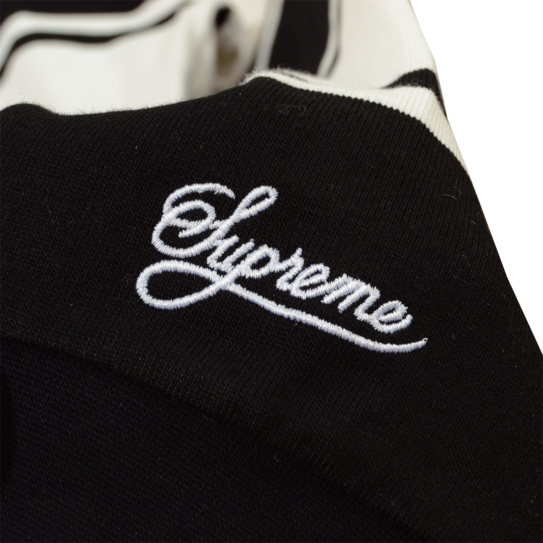Supreme x Nike Stripe Rugby 'Black White'