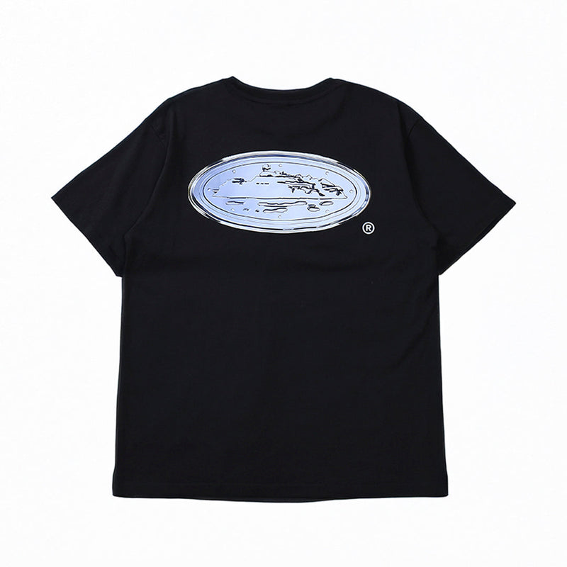 Camiseta Corteiz Logo Metallic (Preta)