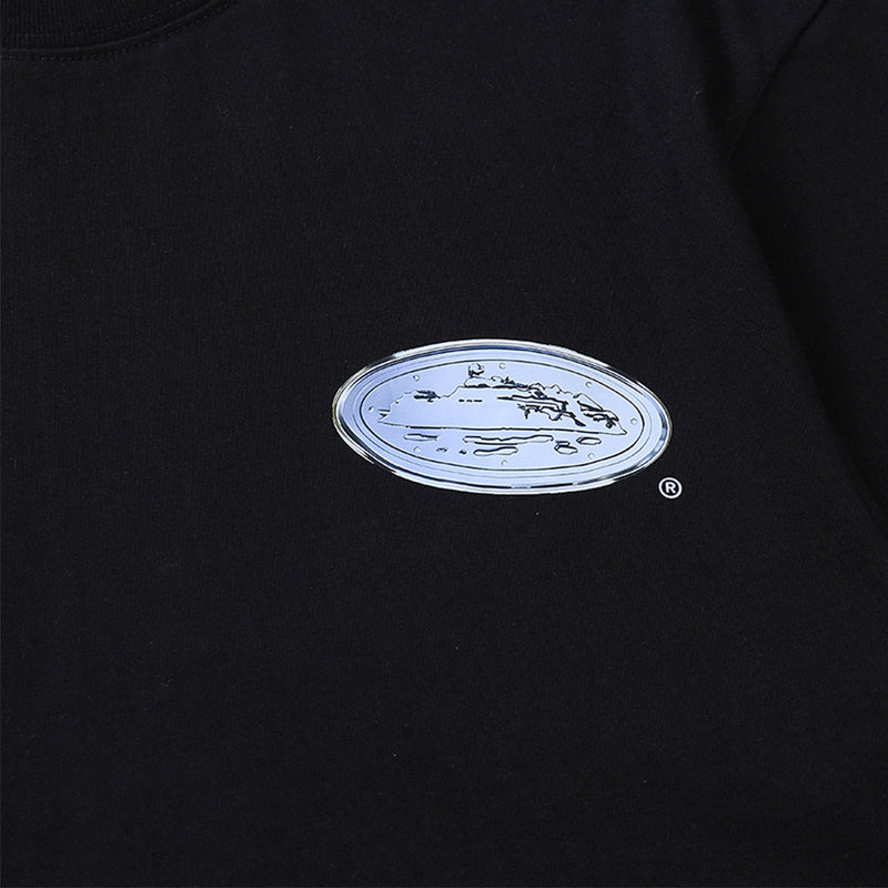 Camiseta Corteiz Logo Metallic (Preta)