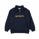 Moletom Script Half Zip Dark Blue