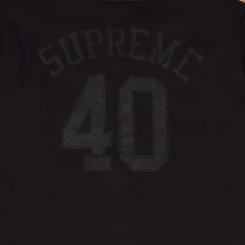 Camisa Jersey Supreme 40 Acres Twill Baseball Black