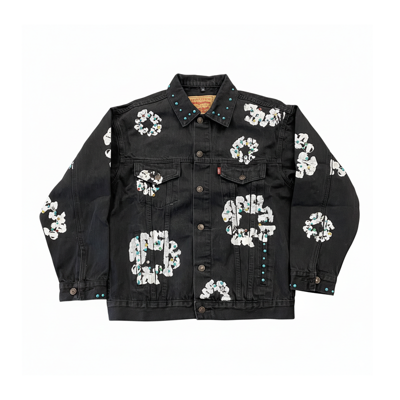 Jaqueta Denim Tears x Levis Bust Down Tears Rhinestone