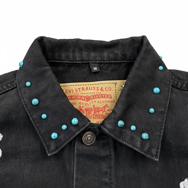 Jaqueta Denim Tears x Levis Bust Down Tears Rhinestone