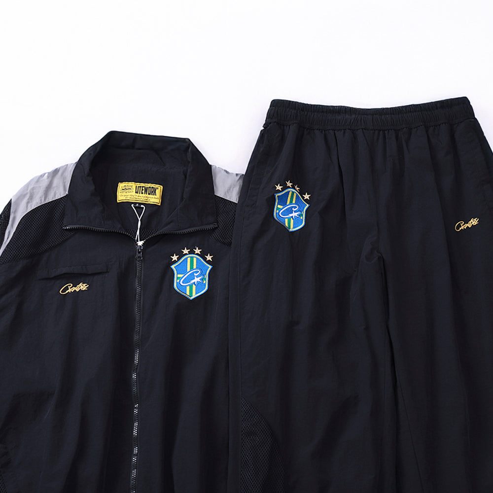 Conjunto Corteiz Olympic Shuku Brasil Black - Driped Club