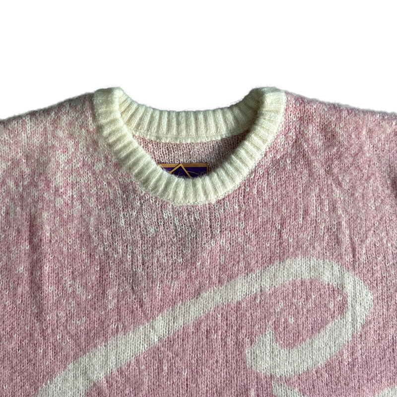 Sweater Pink Corteiz C Star Gradient Mohair Knit