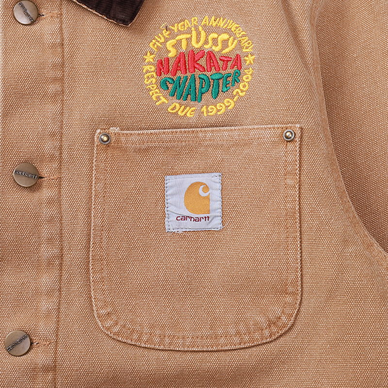 Jaqueta Carhartt x Stussy Detroit Denim Nakata Cnapter