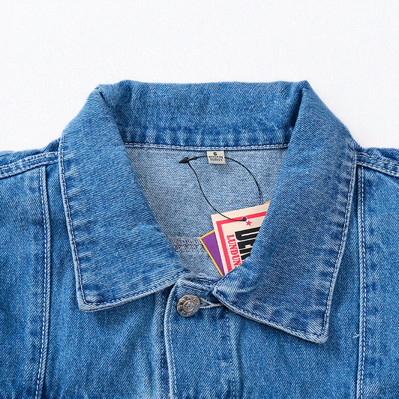 Jaqueta Blue Jeans Corteiz Logo Tee Blue