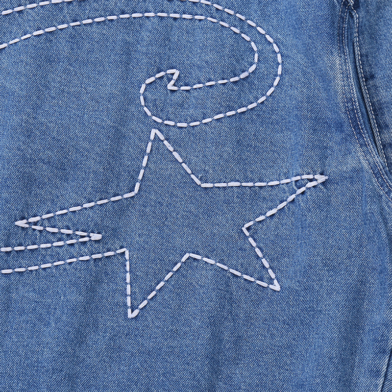 Jaqueta Blue Jeans Corteiz Logo Tee