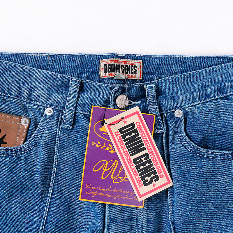 Calça Blue Jeans Corteiz Logo Tee Blue