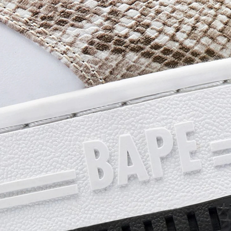 A Bathing Ape Bape Sta Snake Skin Beige