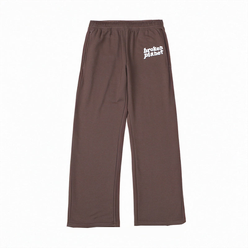 Calça Moletom Broken Planet Logo Writing Brown