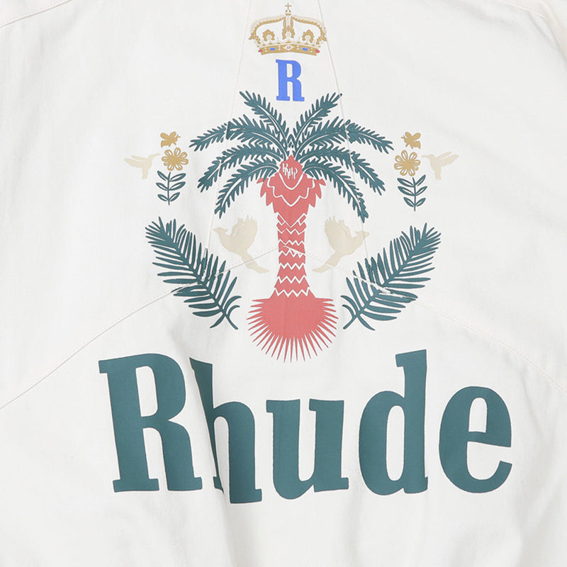 Jaqueta Rhude Flight Palm (Off white - Hunter Green)