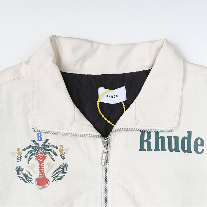 Jaqueta Rhude Flight Palm (Off white - Hunter Green)