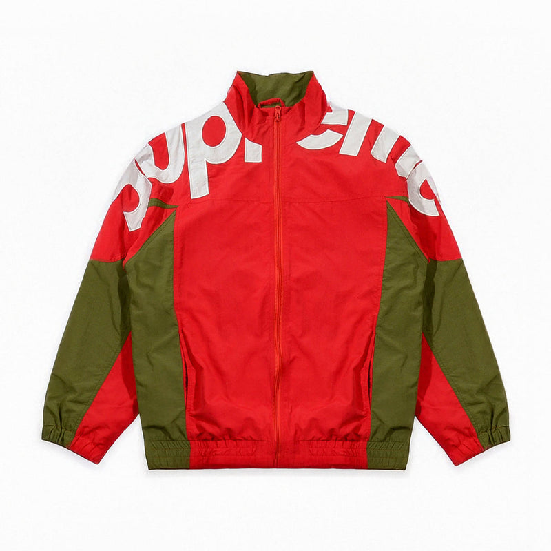 Jaqueta Supreme Shoulder Logo Track (Verde Oliva - Vermelha)