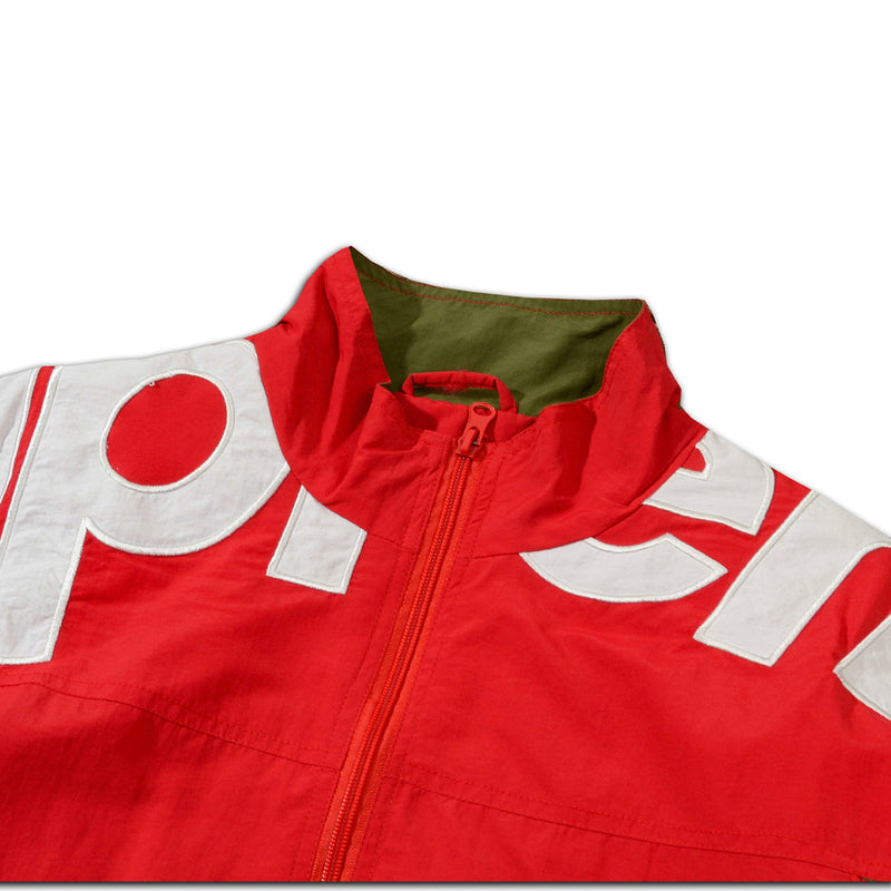 Jaqueta Supreme Shoulder Logo Track (Verde Oliva - Vermelha)