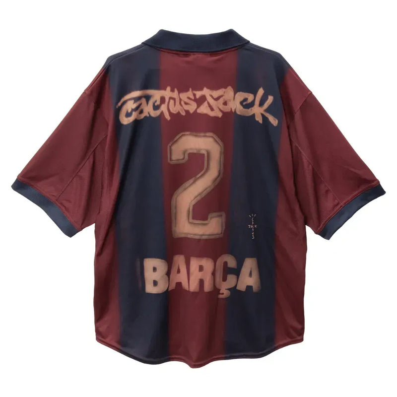 Travis Scott x Nike Camiseta FC Barcelona Retro 2000/01 Home Skeleton